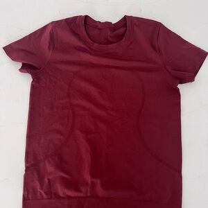 Lululemon Burgundy Swiftly Tech Short Sleeve Tee